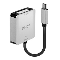 Lindy 43296 video kabel adapter 0,12 m USB Type-C DVI-D Grijs