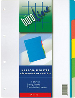 Buroline 604190 Tab-Register Leerer Registerindex Karton Mehrfarben