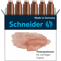 Schneider Schreibgeräte Pastel inktcartridge 6 stuk(s) Origineel Bruin