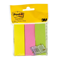 3M Post-it samoprzylepne etykiety Prostokąt Wyjmowana Zielony, Różowy, Żółty 3 szt.