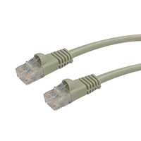 Videk Enhanced Cat5e Booted UTP RJ45 to RJ45 Patch Cable Beige 0.2Mtr