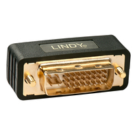 Lindy 41099 tussenstuk voor kabels DVI-I DVI-D Zwart