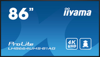 iiyama LH8664UHS-B1AG beeldkrant Digitaal A-kaart 2,18 m (86") LED Wifi 500 cd/m² 4K Ultra HD Zwart Type processor Android 11 24/7