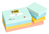 Post-It 653-12-BEA zelfklevend notitiepapier Rechthoek Blauw, Oranje, Geel 100 vel Zelfplakkend