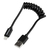 StarTech.com Cable en Espiral de 30cm Lightning 8 Pin a USB A 2.0 para Cargar su iPod iPhone iPad - Certificación MFi de Apple- Cable Lightning a USB - Negro