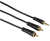 Hama 10m 2 x RCA - 3.5mm m/m audio cable Black
