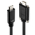 Lindy 43094 hálózati csatlakozó USB 3.2 Gen 2 (3.1 Gen 2) Type-C 10000 Mbit/s Fekete