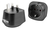 Ansmann 1250-0031 power plug adapter Type G (UK) Type C (Europlug) Black