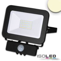 illustrazione di prodotto - Proiettore LED 30W con sensore di movimento :: bianco caldo :: colore nero :: IP65