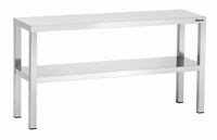 Bartscher Aufsatzbord, B1200, 2 Borde | Allseitig abgekantet ,Stellfüße aus
