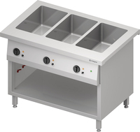 Bain-Marie-Station "Free Flow" 3x GN1/1-Becken, 1132x750x880 mm