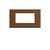 Plaque gallery 4 modules entraxe 57mm matiere coffee leather (WXP4934)