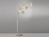 Stehlampe ANNECY mehrflammig 5 Stoff Lampenschirme Leinen - 180cm groß