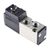 SMC VK3000 Pneumatik-Magnetventil 5/2 Einzelplatzinstallation G1/8, Feder/Magnet-betätigt 24V dc