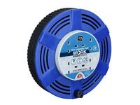 Cassette Cable Reel 240V 10A 4-Socket Thermal Cut-Out Blue 15m