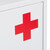 Relaxdays Medizinschrank, abschließbar, ungefüllt, 2 Fächer, Wand Medikamentenschrank, HBT: 32 x 21,5 x 8 cm, weiß/rot