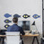 Relaxdays Filzpinnwand, 6 selbstklebende Filzwände im Fisch-Design, Filz, HBT: 16 x 30 x 0,9 cm, inkl. Pinnnadeln, bunt