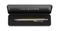 Kugelschreiber Pelikan Kugelschreiber Snap® Metalic K10 Gold , Drehmechanik, Ausführung Mine: M, blau, Farbe des Schaftes: Gold