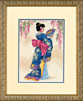 Gold Petite: Counted Cross Stitch Kit: Elegant Geisha