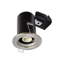 VT-701 GU10 FIXED FIRE RATED DOWNLIGHT FITTING IP20-SATIN NICKEL