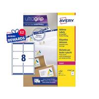 Avery Laser Parcel Label 99x67.7mm 8 Per A4 Sheet White (Pack 800 Labels)