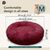BLUZELLE Dog Bed for Medium Size Dogs, 32" Donut Dog Bed Washable, Round Dog Pillow Fluffy Plush, Calming Pet Bed Removable Mattress Soft Pad Comfort No-Skid Bottom Burgundy