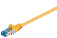 CAT 6A Patchkabel, S/FTP (PiMF), gelb, 0.25 m - Kupferleiter (CU), LSZH