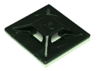 Befestigungssockel, ABS, schwarz, selbstklebend, (L x B x H) 19.1 x 19.1 x 4.6 m