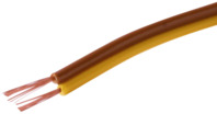 PVC Flachleitung, trennbar, 2 x 0,14 mm², gelb/braun