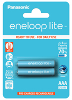 Batterie ministilo AAA ricaricabile Eneloop Lite HR03 Panasonic blister da 2.