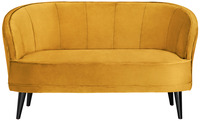 2-Sitzer Sofa Garbo; 150x75x84 cm (BxTxH); Sitz gold, Gestell schwarz