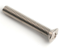 8-32 UNC X 7/16 PHILLIPS RAISED COUNTERSUNK MACHINE SCREW ASME B18.6.3 A2 STAINLESS STEEL
