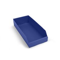 Plastic shelf bin, folding