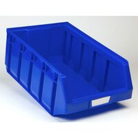 Open fronted storage bin made of polyethylene
