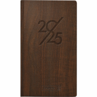 Taschenkalender 756 1 Woche/2 Seiten 8,7x15,3cm Balacron-Einband braun 2025