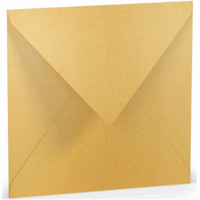 Briefumschlag 16,4x16,4cm Nassklebung Gold