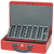 Geldkassette 30x24,5x9,3 cm mit Euro-Zähleinsatz rot