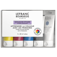 LEFRANC BOURGEOIS Set Etudiant Gouache Etude 5x80 ML - produit supprimé à épuisement du stock