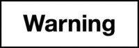Signalwort - Warning, Schwarz/Weiß, 2.6 x 7.4 cm, Folie, Einzeln, Text
