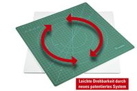 Normalansicht - Ecobra Rotierende Kreativ-/Patchwork Cutting-Mat, leichte Drehbarkeit durch neues patentiertes System, Farbe grün, 315 x 315 mm, 6 lagig