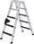 Alu-Stehleiter 2x5 Stufen clip-step R13 Gesamthöhe 1,14 m Arbeitshöhe bis 2,65 m