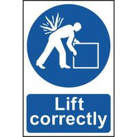 Lift correctly sign