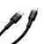 Wytrzymały nylonowy kabel przewód USB-C PD Iphone Lightning 18W QC3.0 1m czarny-szary