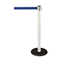 Barrier Post / Barrier Stand "Guide 28" | white blue similar to Pantone 287 4000 mm
