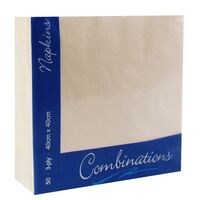 Champagne 40cm 3ply Napkins - Pack Of 100