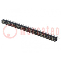 Socket; pin strips; female; PIN: 80; low profile,turned contacts