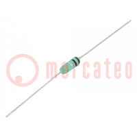 Resistor: wire-wound; THT; 180mΩ; 1W; ±5%; Ø3x9mm; 400ppm/°C; axial