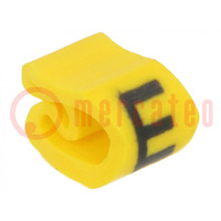Marcatori; Indicazione: E; 2÷5mm; PVC; giallo; -65÷105°C; HGDC2-5