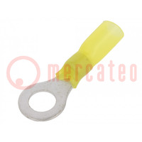 Tip: ring; M8; Ø: 8.4mm; 4÷6mm2; crimped; for cable; yellow; 150°C
