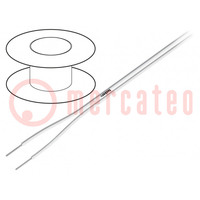 Wire; 2x1mm2; OFC; stranded; silicone; white; -60÷180°C; 300/500VAC